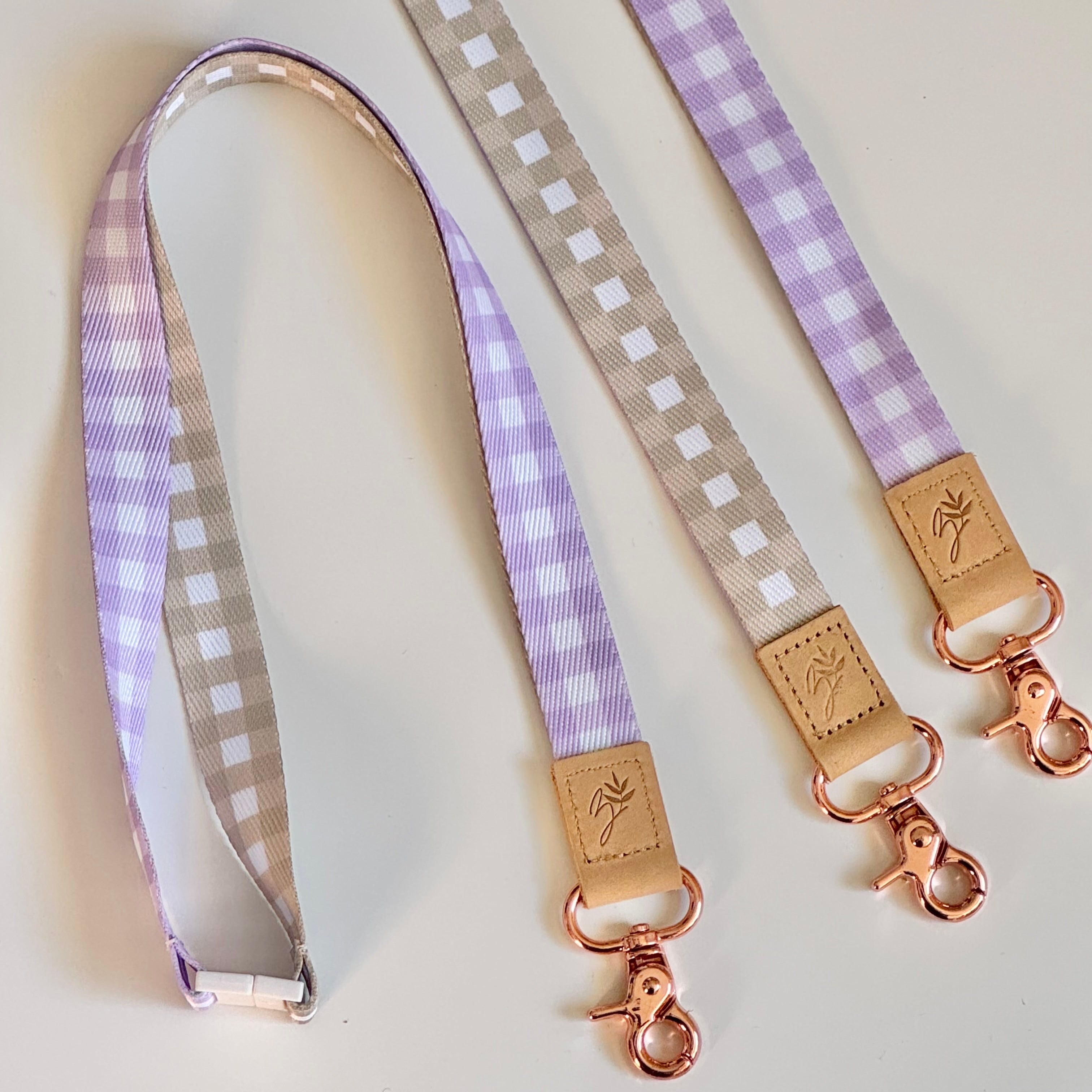Three lanyards showing the safety clasp