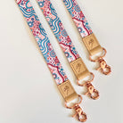 Three fabric lanyards with an exclusive print 
